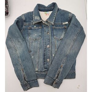 Roxy Girls Denim Sherpa Lined Jacket L/G